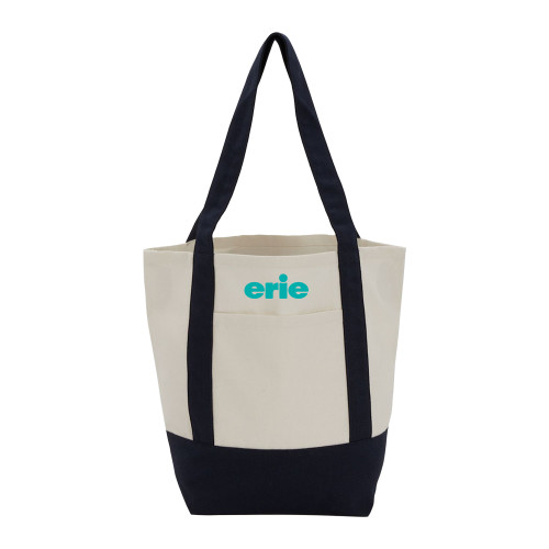  Mini Black Recycled 8oz Cotton Canvas Tote - erie