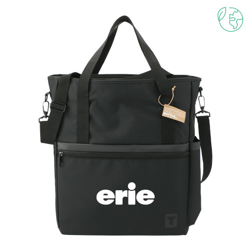  Tranzip Black Recycled Computer Tote - erie