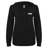 Thumbnail image for  ENZA Womens Black V Notch Raw Edge Fleece Hoodie