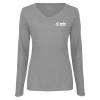 Thumbnail image for  Womens Grey Long Sleeve V Neck Tee 