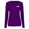 Thumbnail image for  Womens Purple Long Sleeve V Neck Tee 