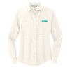Thumbnail image for  Mercer + Mettle Womens Ivory Crepe Long Sleeve Camp Blouse