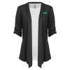 Thumbnail image for  Womens Grey Drape Front Cardigan Sweater