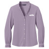 Thumbnail image for  Brooks Brothers Womens Purple Ash Long Sleeve Ruffle Collar Blouse