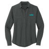 Thumbnail image for  Mercer + Mettle Womens Grey Crepe Long Sleeve Camp Blouse