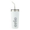 Thumbnail image for  Faye White Vacuum Tumbler w/ Stainless Steel Straw 20 oz