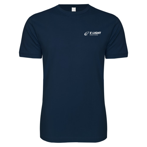  Next Level Navy SoftStyle T Shirt - E Light Electric with Tagline