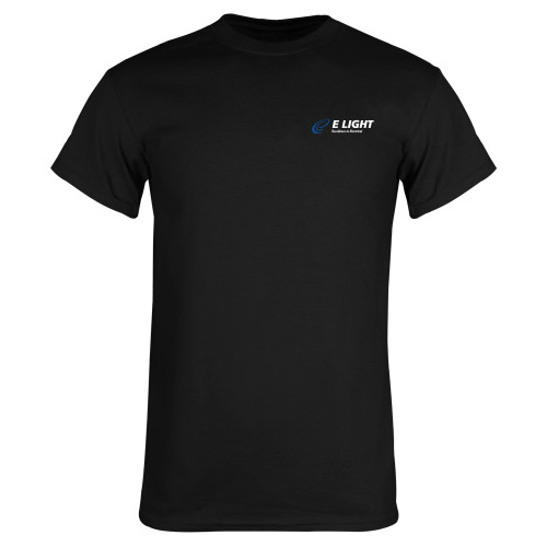  Black T Shirt - E Light Electric with Tagline