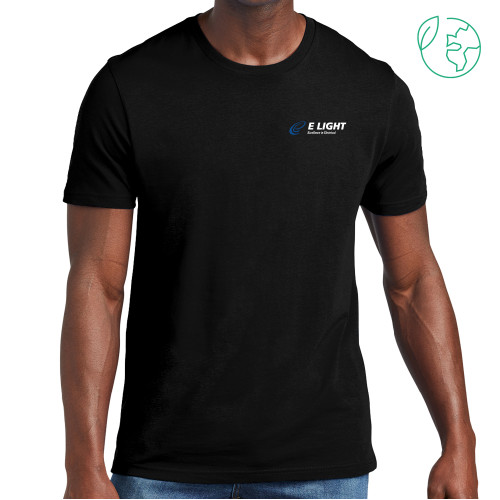  Allmade Black Organic Cotton Tee - E Light Electric with Tagline