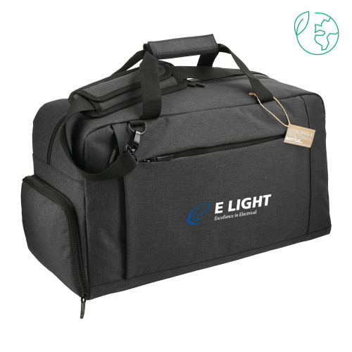  Aft Recycled PET 21 Inch Charcoal Duffel - E Light Electric with Tagline