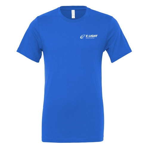  Bella + Canvas Royal Jersey Cotton T Shirt - E Light Electric with Tagline