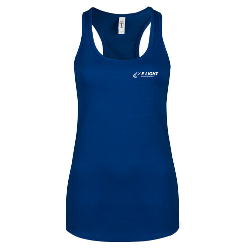  Next Level Racerback Tank Royal - E Light Electric with Tagline