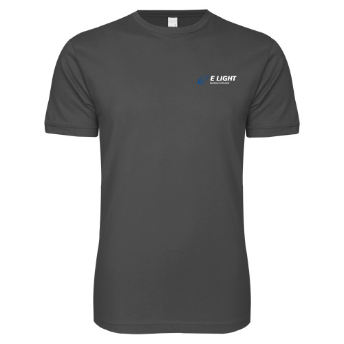 Next Level Charcoal SoftStyle T Shirt - E Light Electric with Tagline