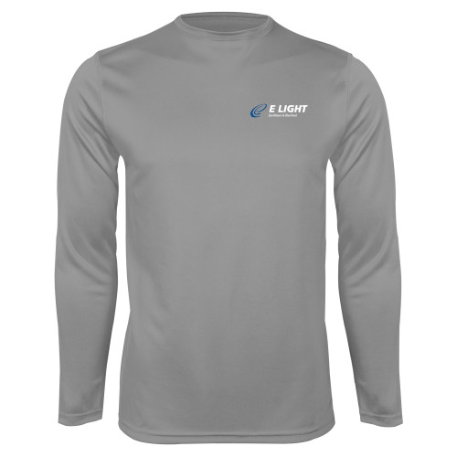  Steel Performance Longsleeve Shirt - E Light Electric with Tagline