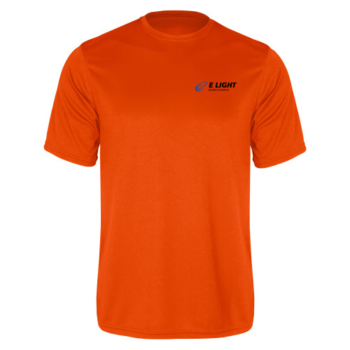  Orange Performance Tee - E Light Electric with Tagline