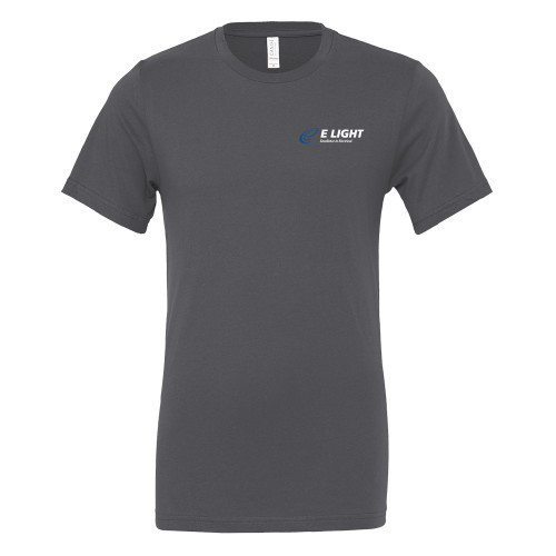  Bella + Canvas Asphalt Jersey Cotton T Shirt - E Light Electric with Tagline