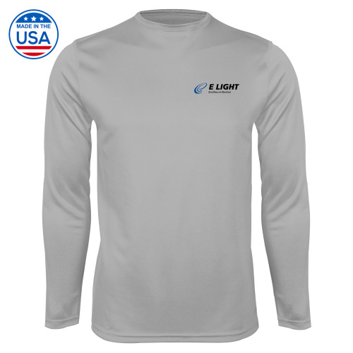  Platinum Performance Long Sleeve Shirt - E Light Electric with Tagline