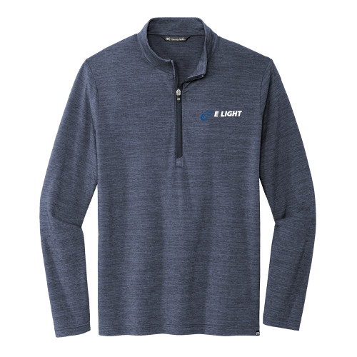  TravisMathew Navy Crestview 1/4 Zip Pullover - E Light Electric