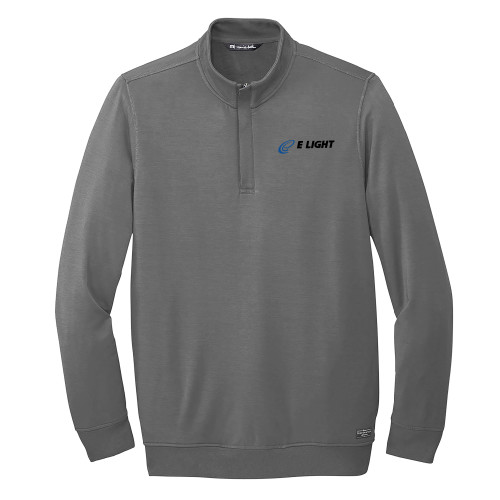  TravisMathew Grey Newport 1/4 Zip Fleece - E Light Electric