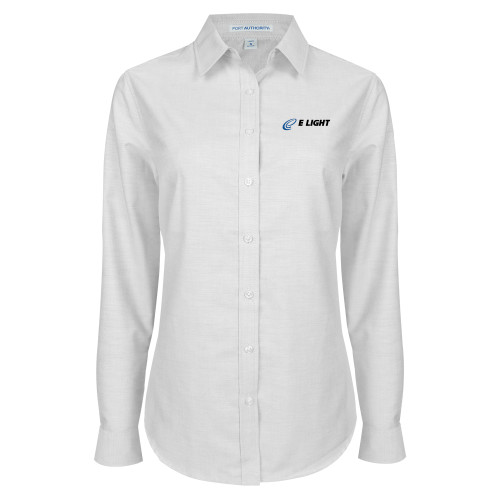  Womens White Oxford Shirt - E Light Electric