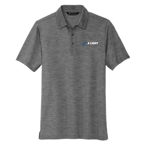  TravisMathew Dark Grey Auckland Slub Polo - E Light Electric