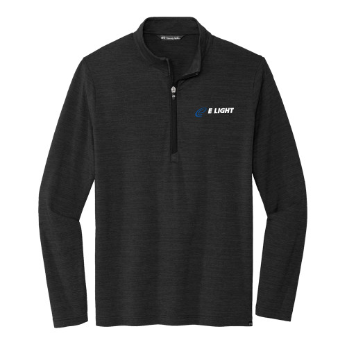  TravisMathew Black Crestview 1/4 Zip Pullover - E Light Electric
