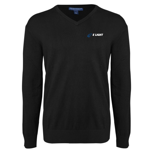  Black VNeck Sweater - E Light Electric