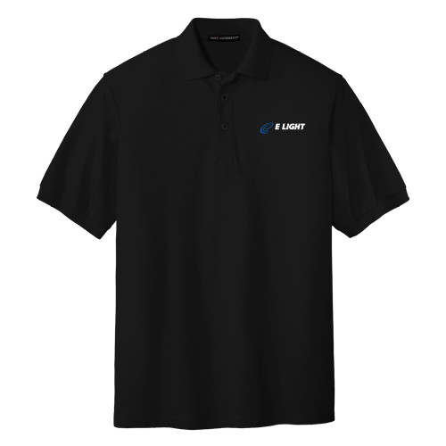  Black Silk Touch Polo - E Light Electric