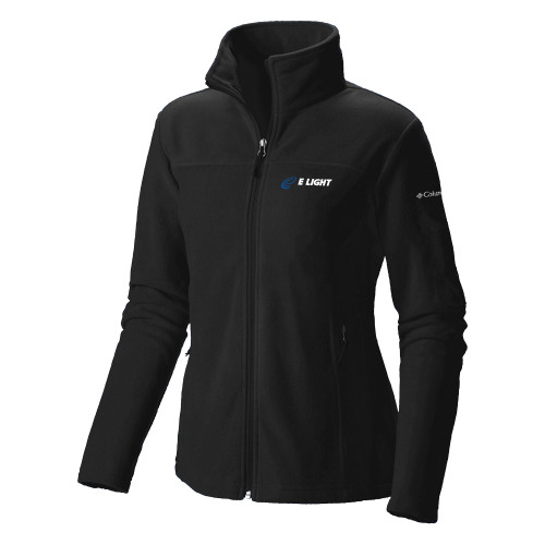  Columbia Womens Full Zip Black Fleece Jacket - E Light Electric