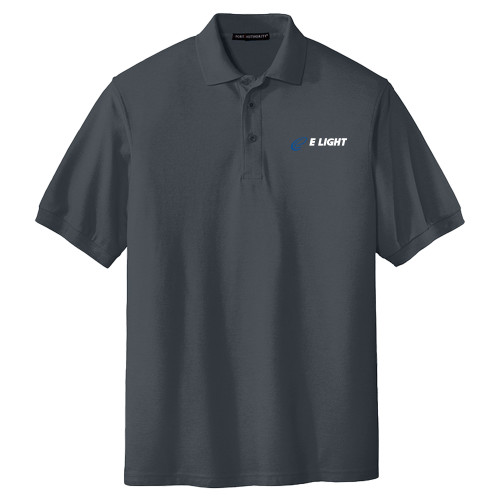  Extended Charcoal Silk Touch Polo - E Light Electric