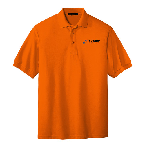  Orange Silk Touch Polo - E Light Electric
