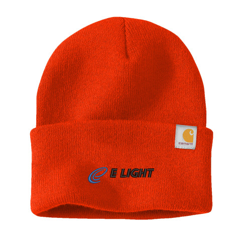  Carhartt Bright Orange Knit Beanie w/Cuff - E Light Electric