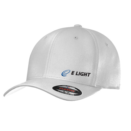 White Flexfit Structured Low Profile Hat - E Light Electric