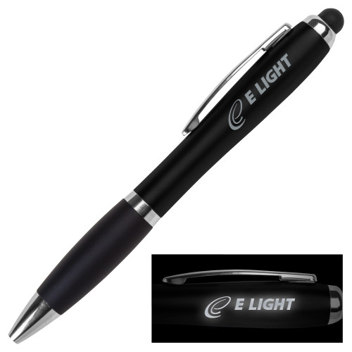  LIGHT UP LOGO Black Stylus Pen - E Light Electric Engraved