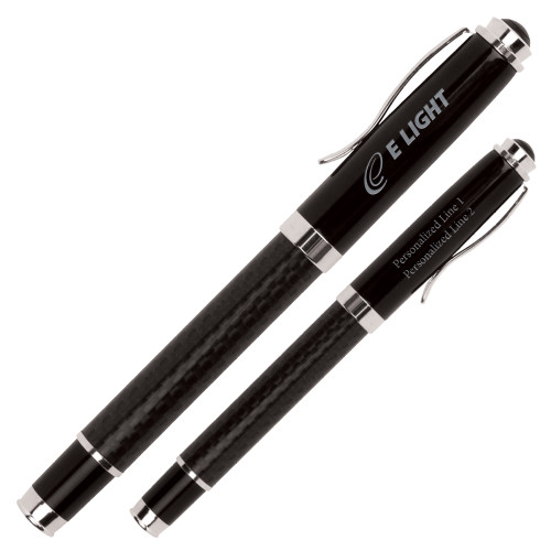  Luna Black Rollerball Pen - E Light Electric Engraved