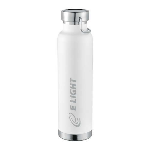  Thor Copper Vacuum Insulated White Bottle 22oz - E Light Electric Engraved