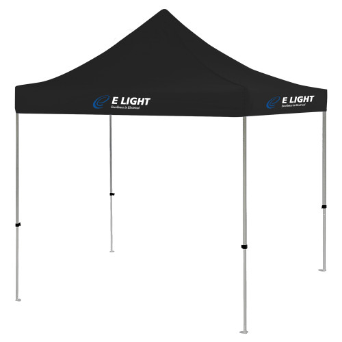  9 ft x 9 ft Black Tent - E Light Electric with Tagline