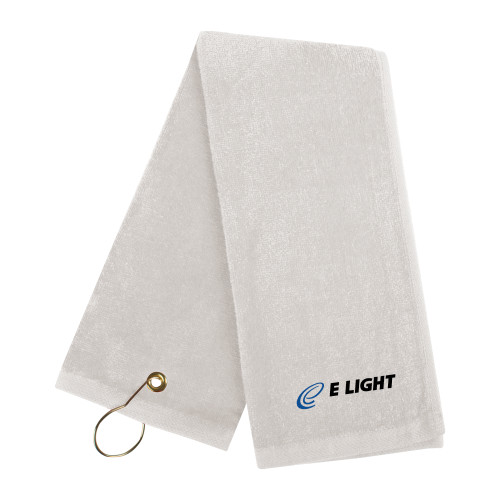  White Golf Towel - E Light Electric