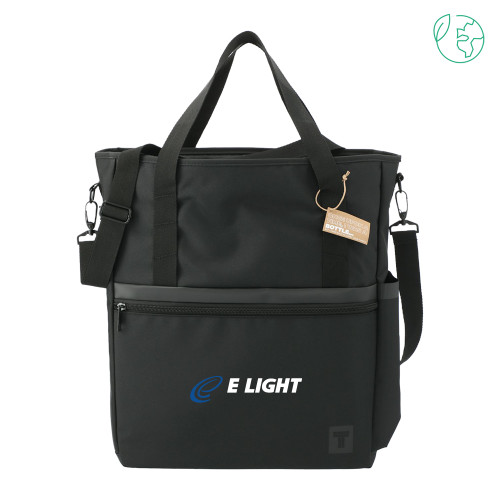  Tranzip Black Recycled Computer Tote - E Light Electric