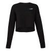 Thumbnail image for  Bella + Canvas Womens Black Cropped Fleece Crew