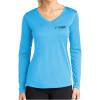 Thumbnail image for  Womens Light Blue Performance Long Sleeve V Neck Shirt