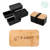 Thumbnail image for  Stackable Bamboo Fiber Black Bento Box