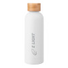 Thumbnail image for  Blair White Stainless Steel Bottle w/ Bamboo Lid 17 oz