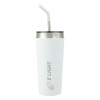 Thumbnail image for  Faye White Vacuum Tumbler w/ Stainless Steel Straw 20 oz