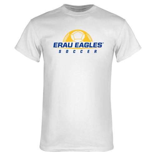  White T Shirt - Soccer Half Ball