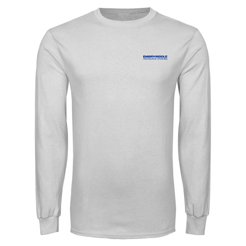  White Long Sleeve T Shirt - Embry-Riddle Aeronautical University