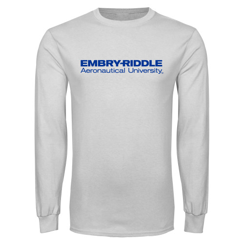 White Long Sleeve T Shirt - Embry-Riddle Aeronautical University