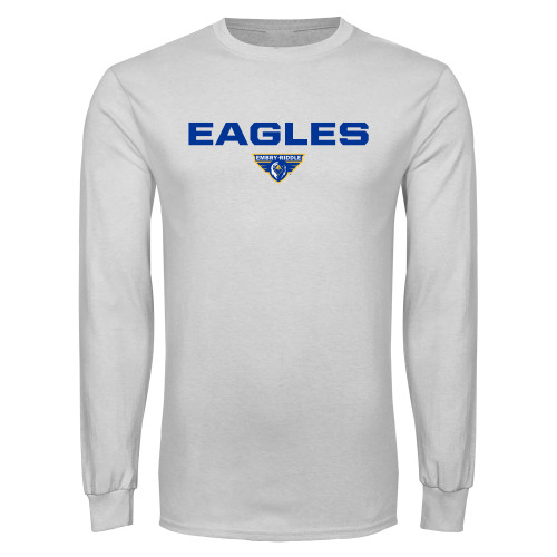  White Long Sleeve T Shirt - Eagles