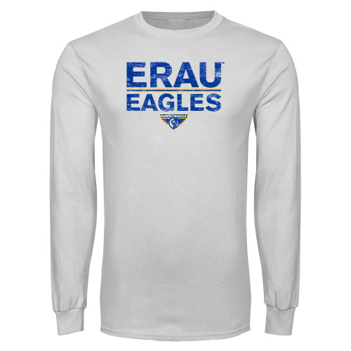  White Long Sleeve T Shirt - ERAU Eagles