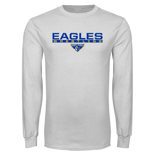  White Long Sleeve T Shirt - Wrestling Bar